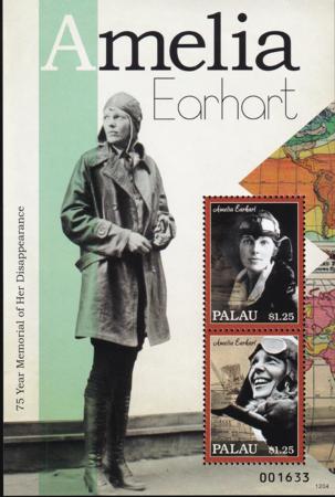US 1090 Trust Territories Palau NH VF Amelia Earhart S/S