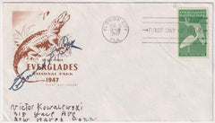 US 952  Autographed FDC  Signed by Ernest F. Coe, Founder of the Everglades National Park