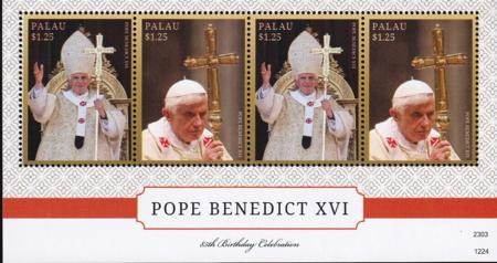 US 1105 Trust Territories Palau NH VF Pope Benedict