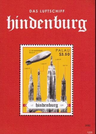US 1126 Trust Territories Palau NH VF Hindenburg S/S