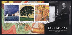 US 1129 Trust Territories Palau NH VF Paul Signac Sheet