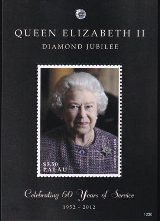 US 1132 Trust Territories Palau NH VF Queen Elizabeth S/S