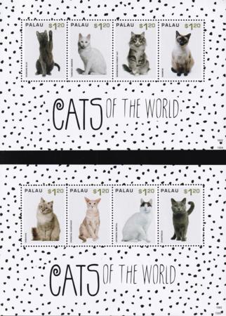 US 1135-36 Trust Territories Palau NH VF Cats Sheets