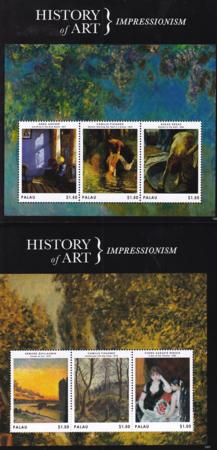 US 1139-40 Trust Territories Palau NH VF History Of Art