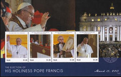 US 1149 Trust Territories Palau NH VF Election Of Pope Francis Sheet