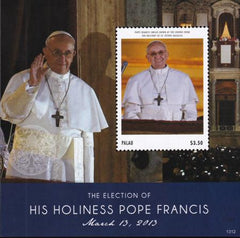 US 1150 Trust Territories Palau NH VF Election Of Pope Francis S/S