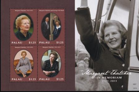 US 1151 Trust Territories Palau NH VF Margaret Thatcher Sheet