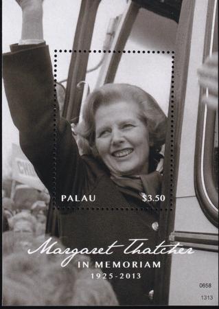 US 1152 Trust Territories Palau NH VF Margaret Thatcher S/S