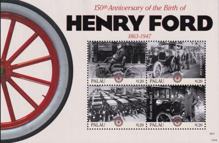US 1153 Trust Territories Palau NH VF Henry Ford Sheet