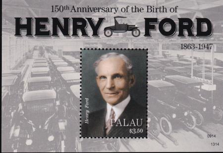 US 1154 Trust Territories Palau NH VF Henry Ford S/S