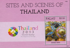 US 1160 Trust Territories Palau NH VF Sites Of Thailand S/S