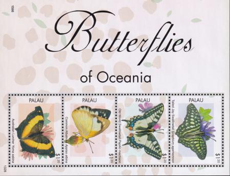 US 1161 Trust Territories Palau NH VF Butterflies Of Oceania Sheet