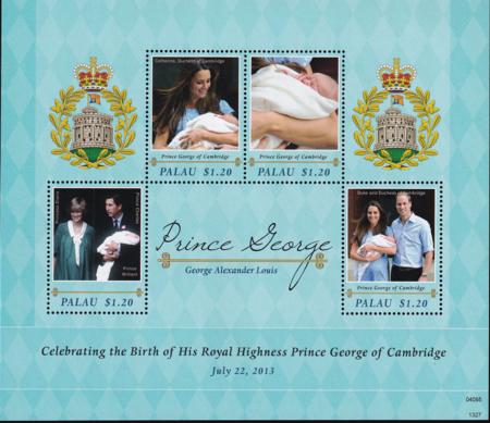US 1165 Trust Territories Palau NH VF Prince George Birth Sheet