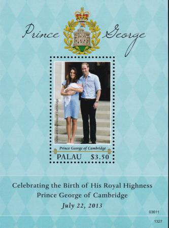 US 1166 Trust Territories Palau NH VF Prince George Birth S/S