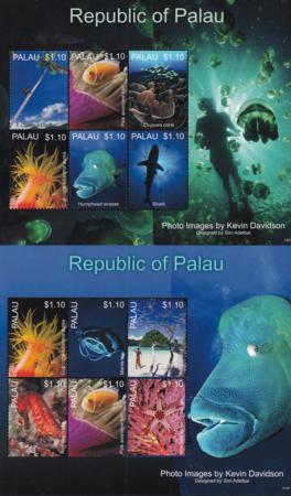 US 1167-73 Trust Territories Palau NH VF Marine Life Sheets Of 6