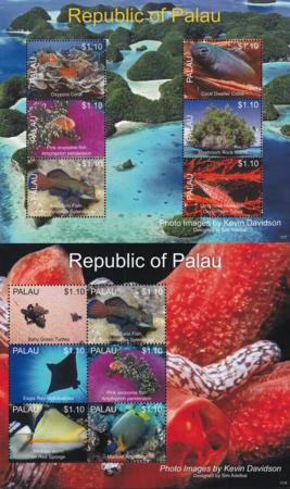 US 1167-73 Trust Territories Palau NH VF Marine Life Sheets Of 6