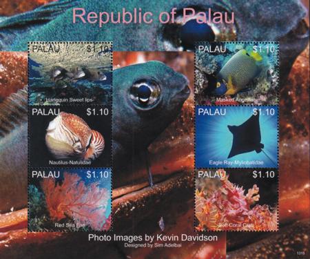 US 1167-73 Trust Territories Palau NH VF Marine Life Sheets Of 6