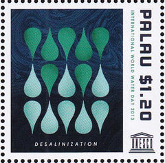 US 1177 Trust Territories Palau NH VF Water Day Single