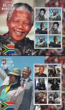 US 1183-84 Trust Territories Palau NH VF Nelson Mandela Sheets