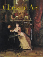 US 1190 Trust Territories Palau NH VF Chess In Art S/S