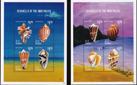 US 1195-96 Trust Territories Palau NH VF Seashells