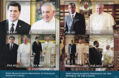 US 1203-4 Trust Territories Palau NH VF Pope Francis Sheets