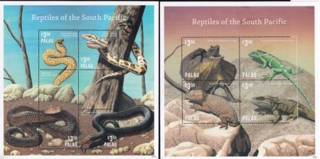 US 1212-13 Trust Territories Palau NH VF South Pacific Reptiles