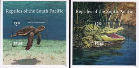 US 1214-15 Trust Territories Palau NH VF South Pacific Reptiles S/S