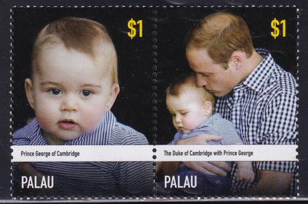 US 1219 Trust Territories Palau NH VF Prince George Visits Pair