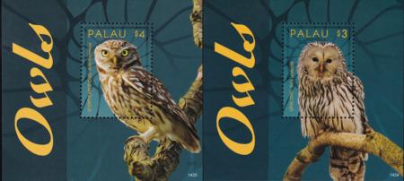 US 1230-31 Trust Territories Palau NH VF Owls S/S