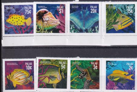US 1232-39 Trust Territories Palau NH VF Coral Reef Set Of 8