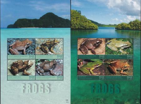 US 1246-47 Trust Territories Palau NH VF Frogs