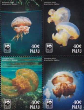 US 1256 Trust Territories Palau NH VF .40 WWF Block Or Strip