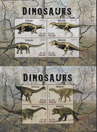 US 1260-61 Trust Territories Palau NH VF 1.20 Dinosaurs Set Of 2