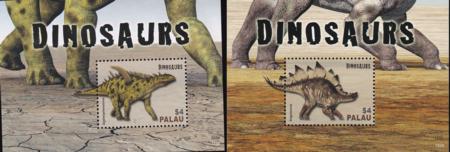 US 1262-63 Trust Territories Palau NH VF 4 Dinosaurs Set Of 2