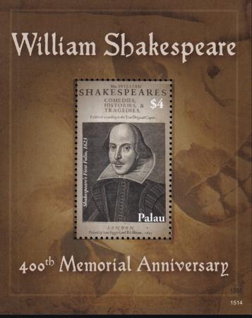 US 1290 Trust Territories Palau NH VF Shakespeare S/S