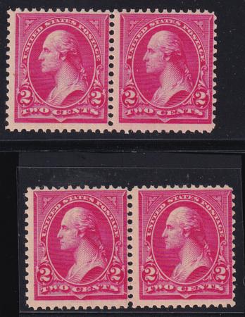 US 266-7 Bureau & Regular Issues NH F Types II + III Pair