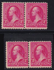 US 266-7 Bureau & Regular Issues NH F Types II + III Pair