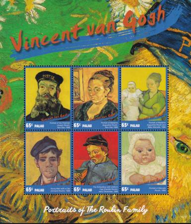 US 1309 Trust Territories Palau NH VF Van Gogh Paintings Sheet