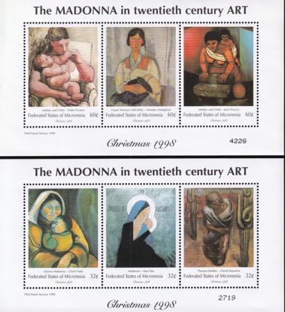 US 321-22 Trust Territories Micronesia NH VF Christmas M/S