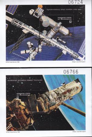 US 345-6 Trust Territories Micronesia NH VF US Space Achievements S/S