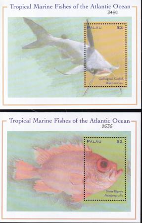 US 590-91 Trust Territories Palau NH VF Atlantic Marine Life S/S