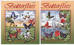 US 598-99 Trust Territories Palau NH VF Butterflies M/S