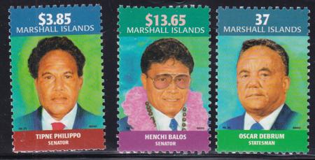 US 817-19 Trust Territories Marshall Islands NH VF Famous Men Definitive Set