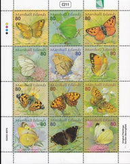 US 821 Trust Territories Marshall Islands NH VF Butterflies M/S