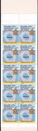US 42b Trust Territories Marshall Islands NH VF 22¢ Booklet Pane