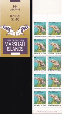 US 170a Trust Territories Marshall Islands NH VF 14¢ Booklet Pane