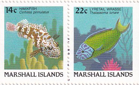 US 173b Trust Territories Marshall Islands NH VF 14/22¢ Setenant Pair