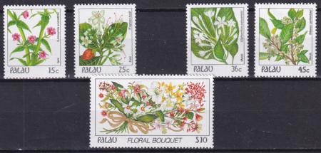 US 131,133-4,137,142 Trust Territories Palau NH VF 1988 Definitive Set
