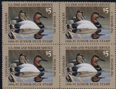 US JDS4 Junior Duck Stamp VF NH 1996-1997 Plate Block